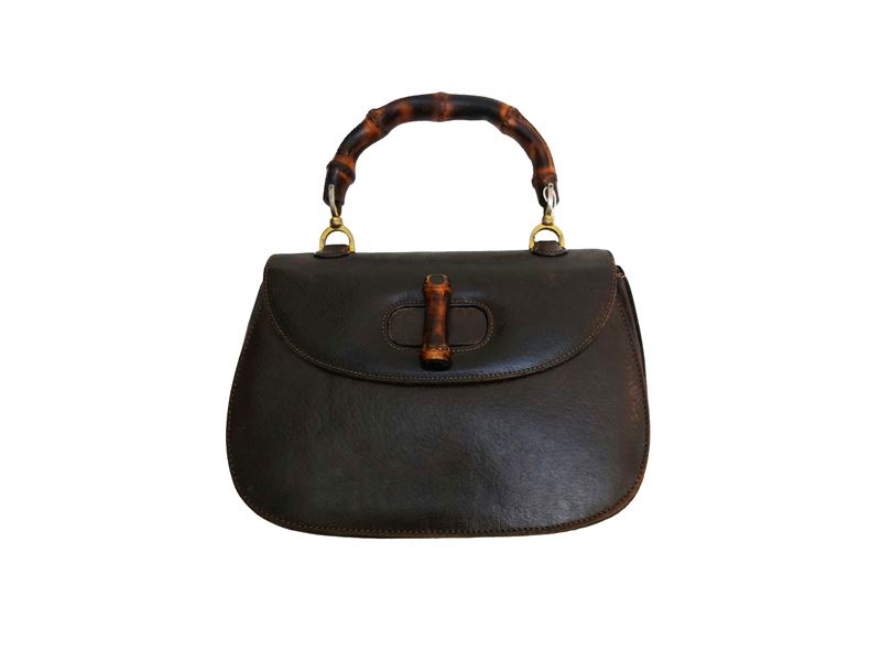 Gucci, Borsa Bamboo 1947 in pelle di cinghiale, anni Sessanta