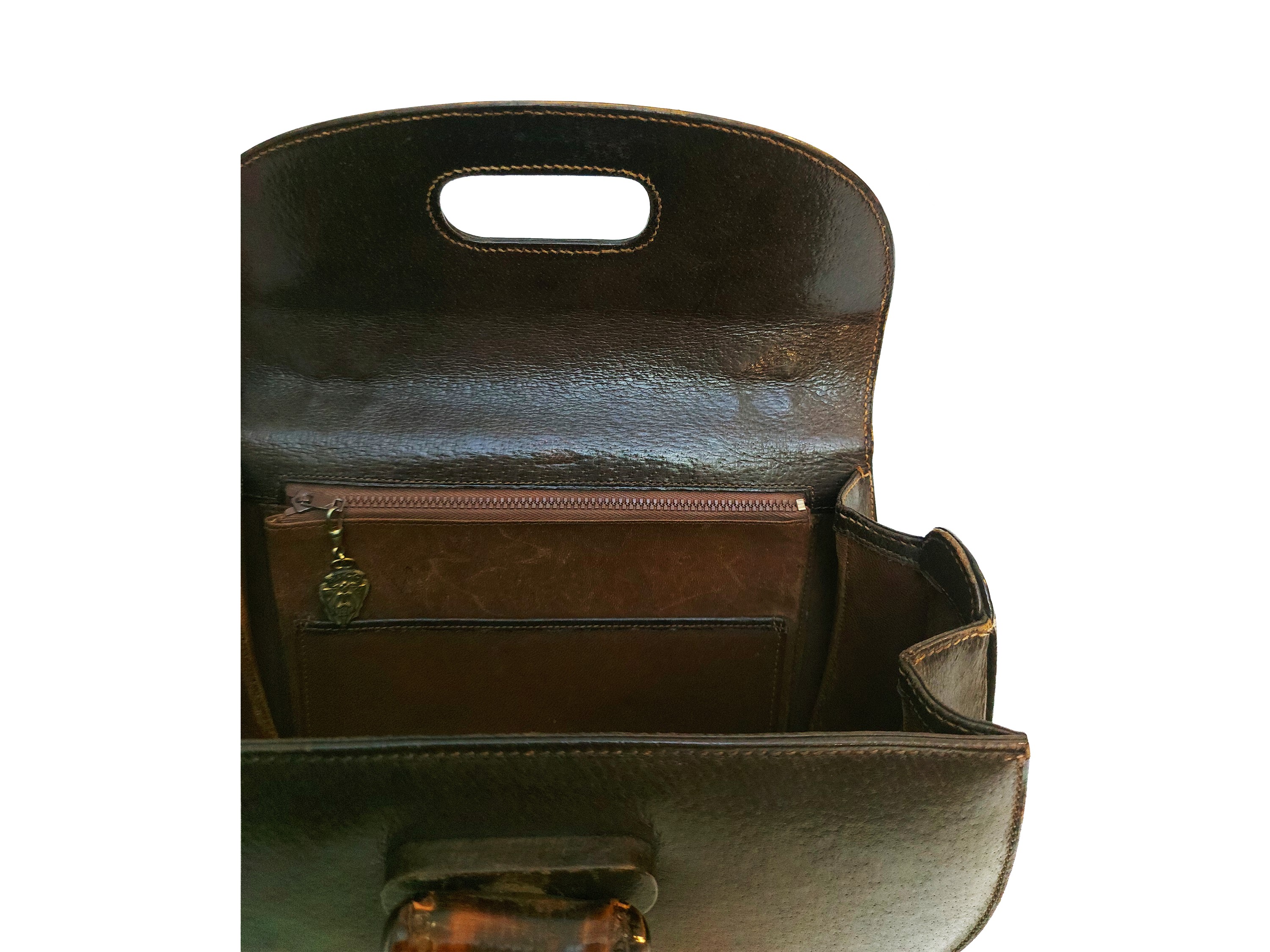 Gucci, Borsa Bamboo 1947 in pelle di cinghiale, anni Sessanta
