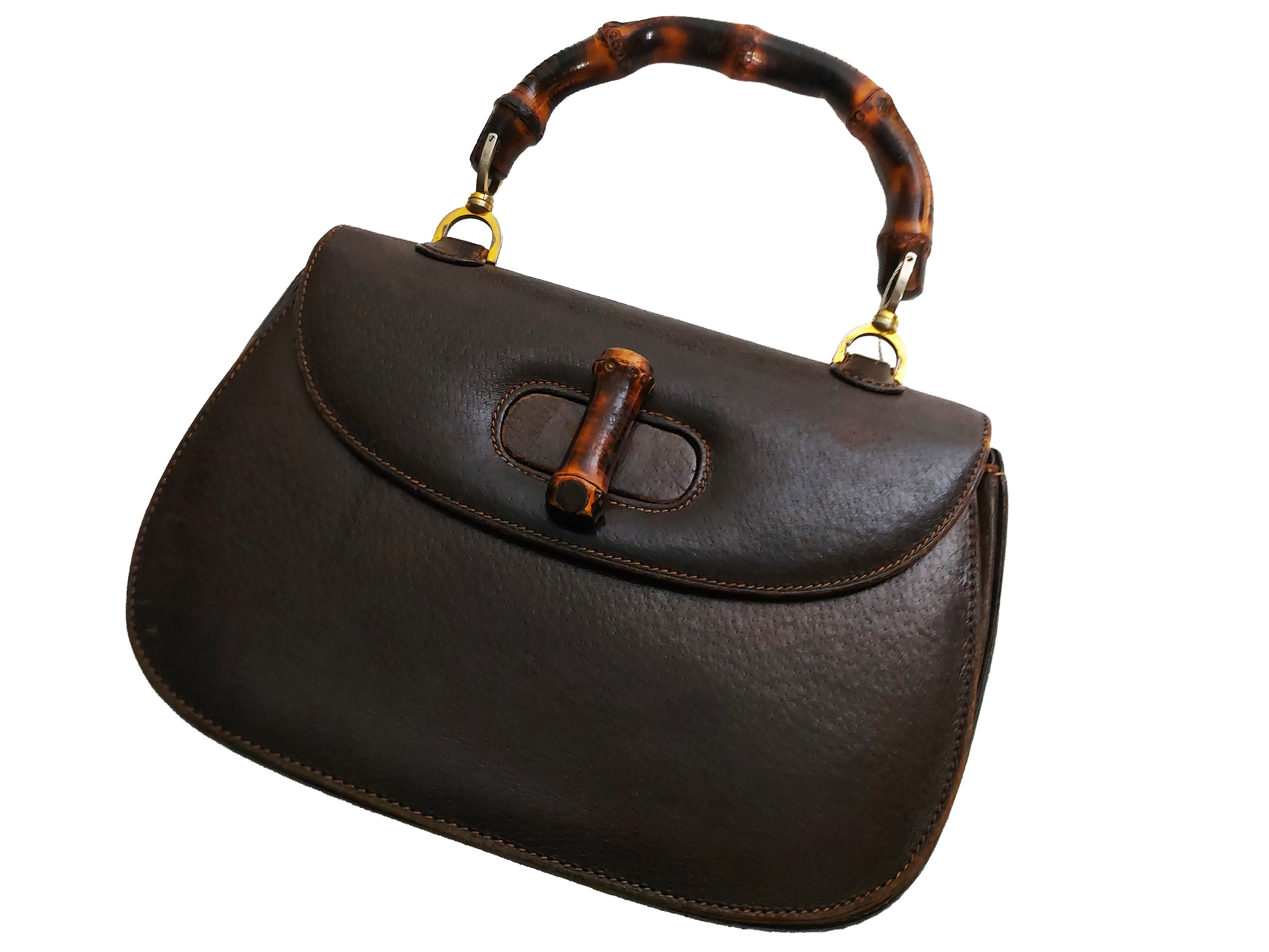 Gucci, Borsa Bamboo 1947 in pelle di cinghiale, anni Sessanta
