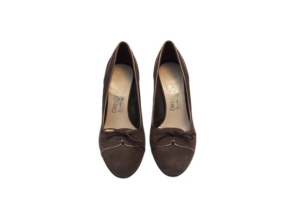 Salvatore Ferragamo - Décolleté scamosciate marroni