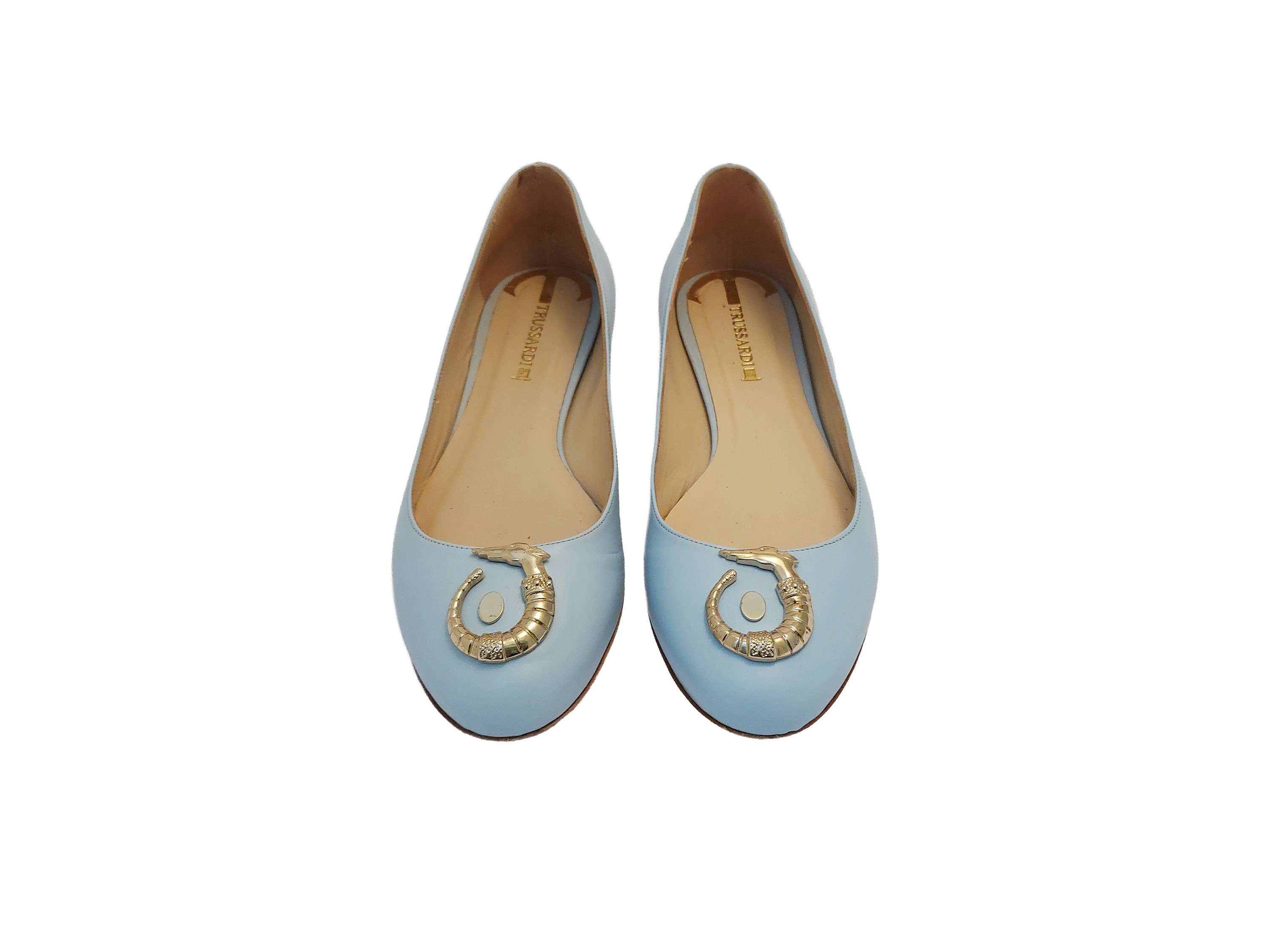 Trussardi - Ballerine in Pelle Azzurra