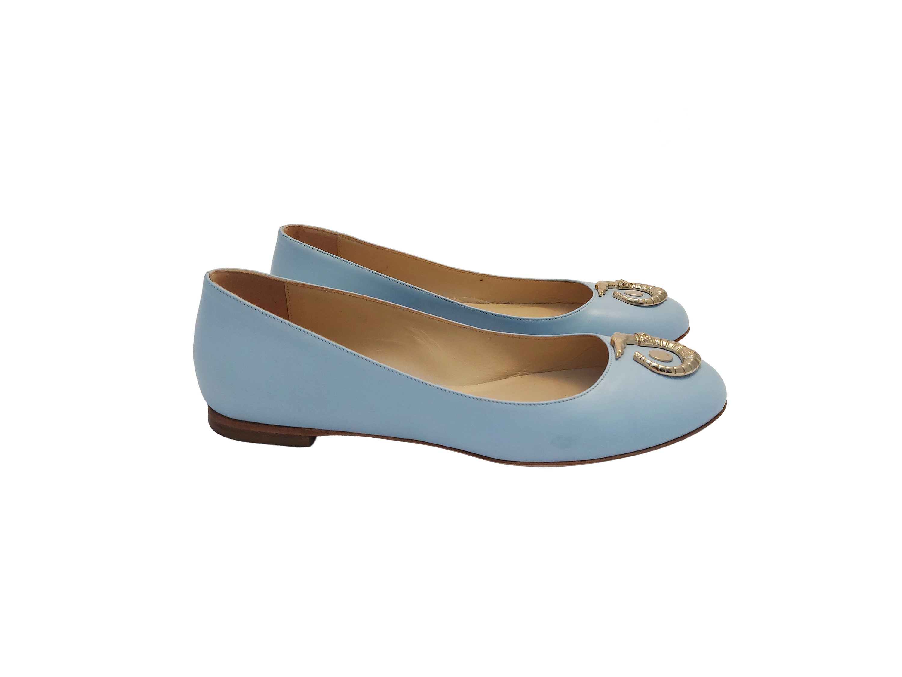 Trussardi - Ballerine in Pelle Azzurra