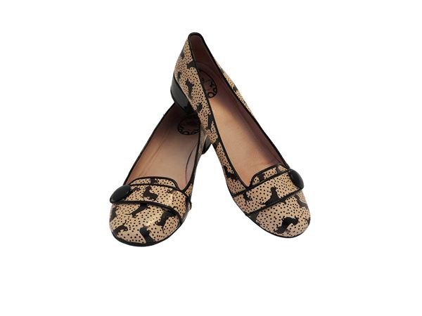 Fornarina - Patterned patent leather ballerinas