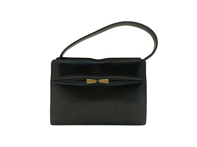 Gucci, Borsa a mano in pelle nera a tre scomparti