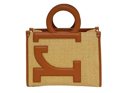 Roccobarocco, Borsa a mano in paglia beige