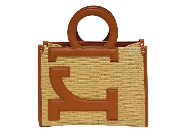 Roccobarocco - Beige straw handbag