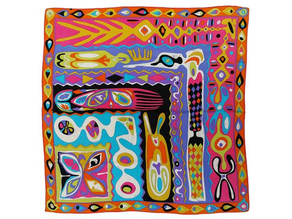Emilio Pucci - Patterned silk twill scarf