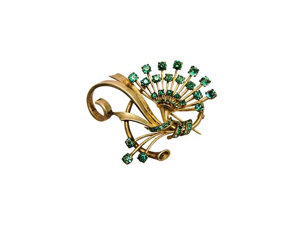 Pennino - Gold sterling brooch