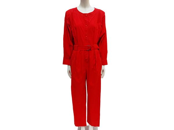 YSL - Tuta in cotone rosso