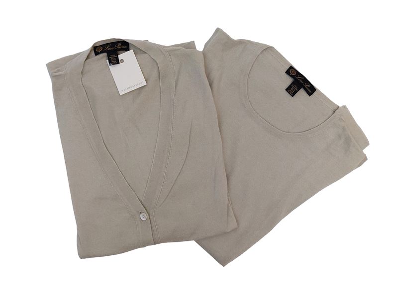 Loro Piana, Twin set in cashmere e seta