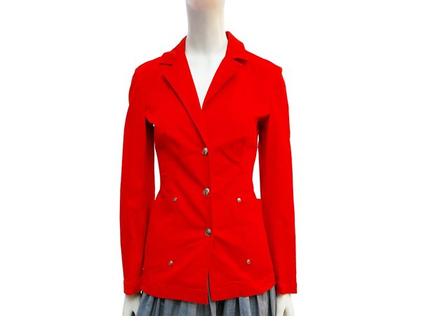 Claude Montana - Giacca in cotone rosso