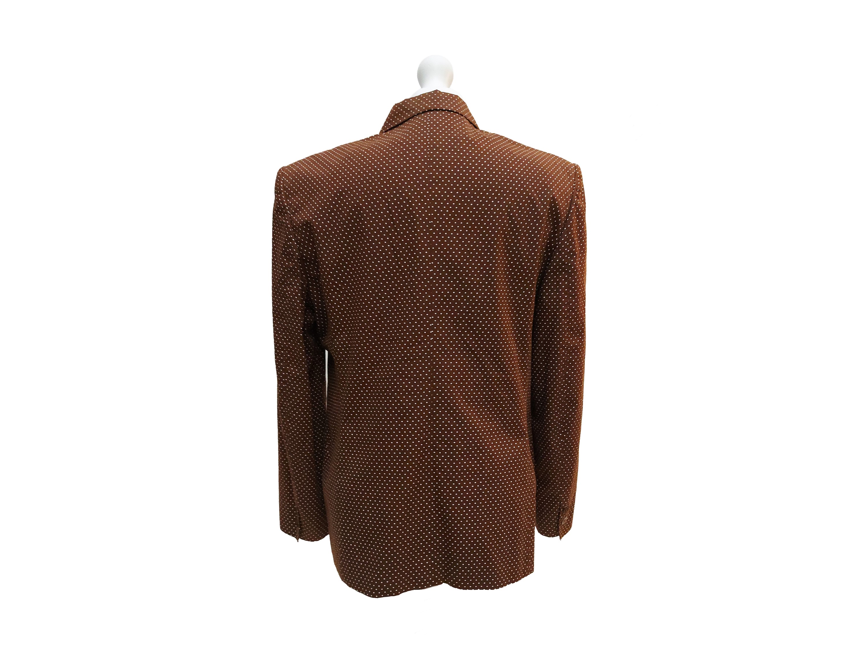 Les Copains - Giacca in Cotone Marrone a Pois