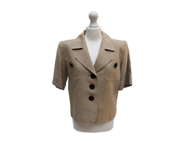 Saint Laurent Rive Gauche - Rope colored linen jacket