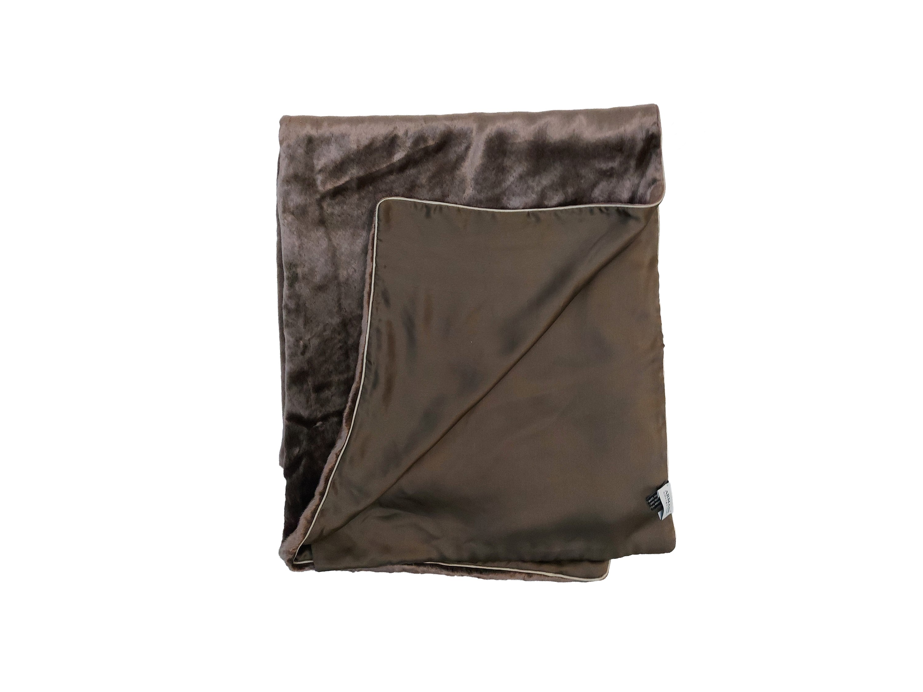 Giorgio Armani, Stola double face in seta, rayon e viscosa taupe