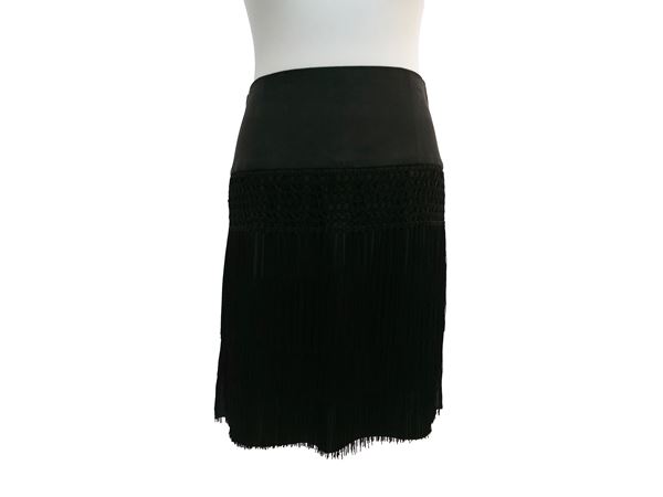 Emporio Armani - Gonna in seta nera