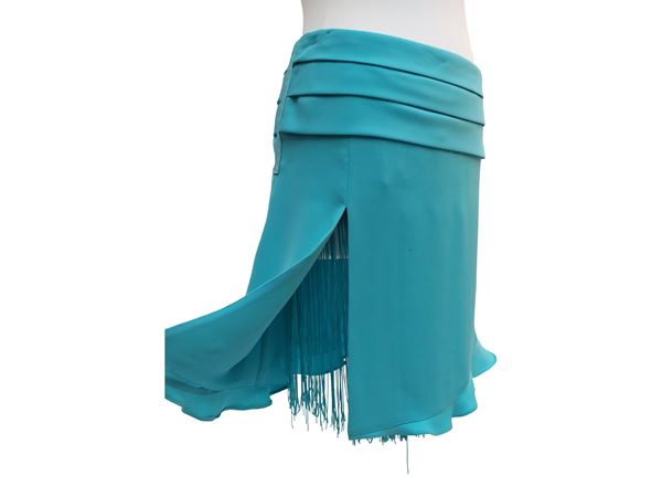Emporio Armani - Turquoise silk skirt