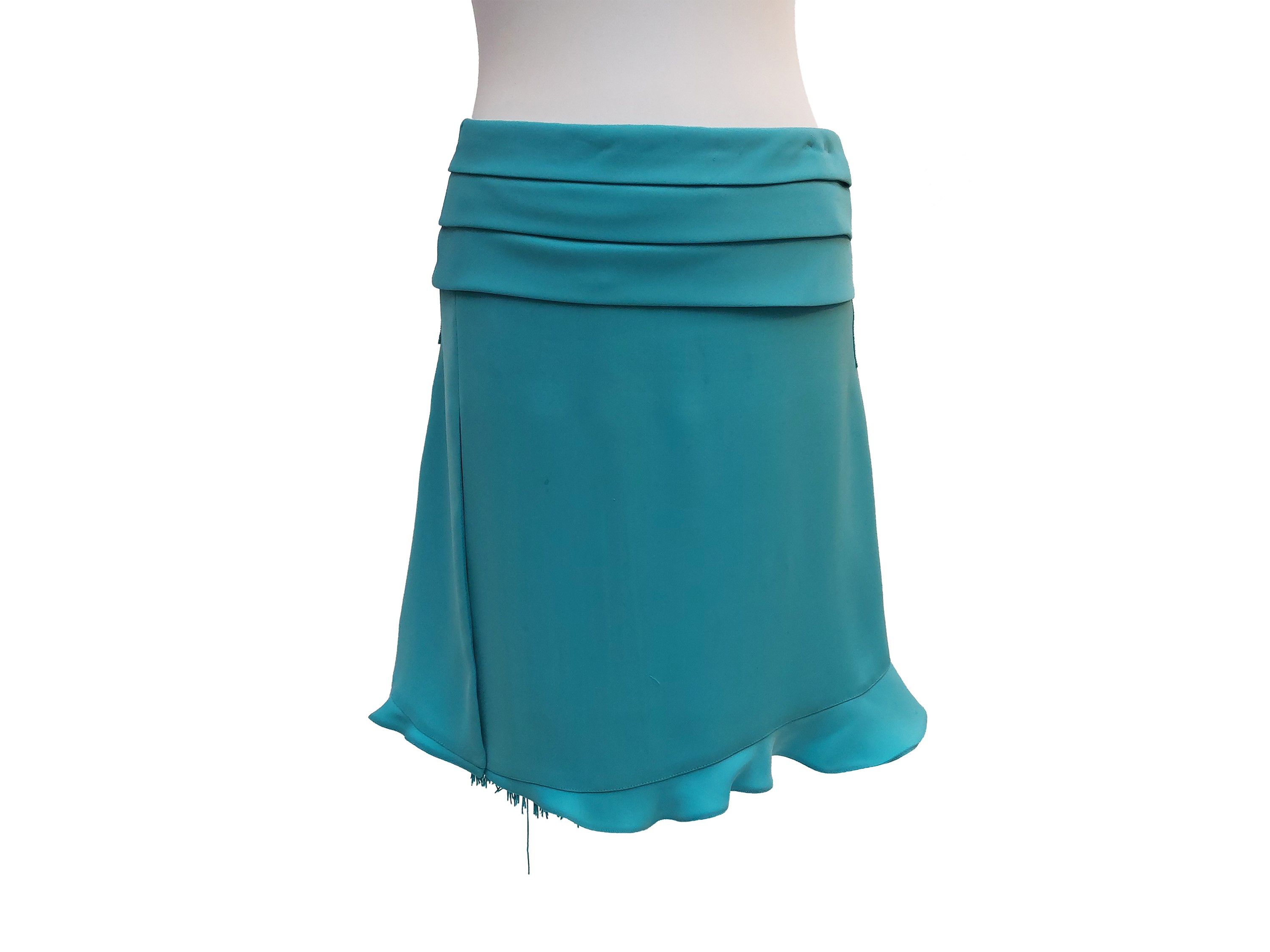 Emporio Armani - Gonna in Seta Turchese