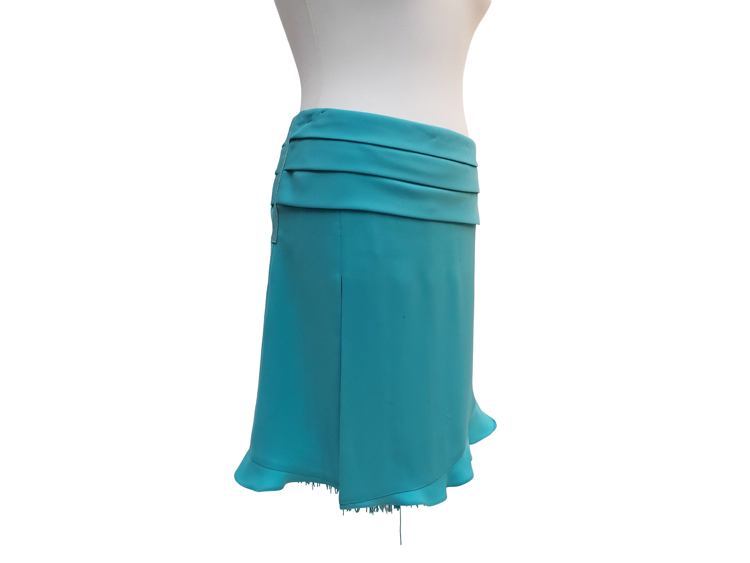 Emporio Armani - Gonna in Seta Turchese