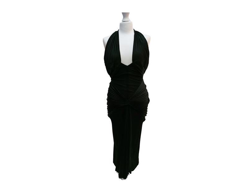 Thierry Mugler - Abito da Sera Stardust Dress in Seta Nera