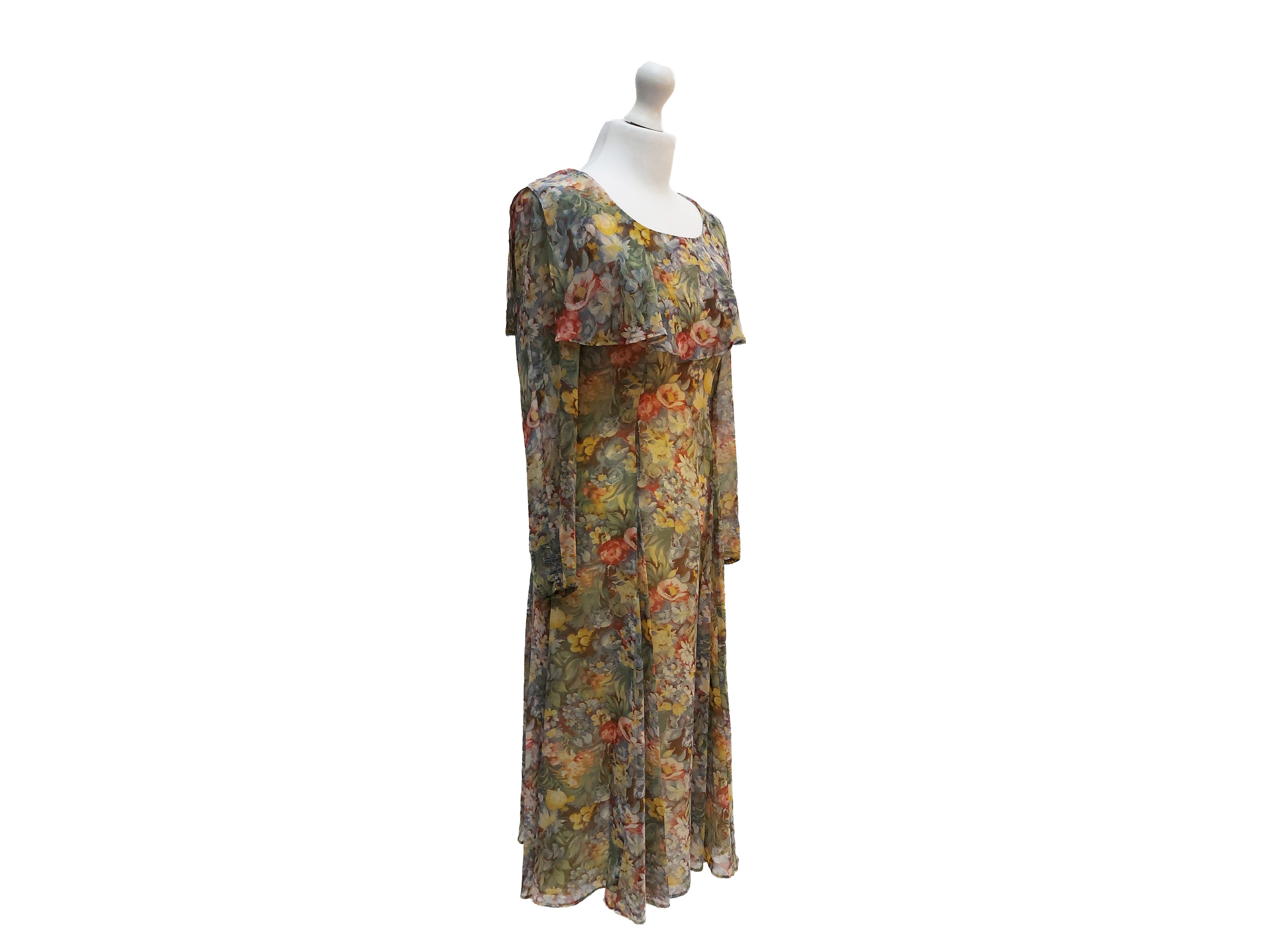 Cacharel - Abito in Chiffon a Motivo Floreale