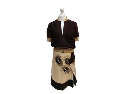 Antonio Marras - Tailleur in Lana e Viscosa Beige e Marrone