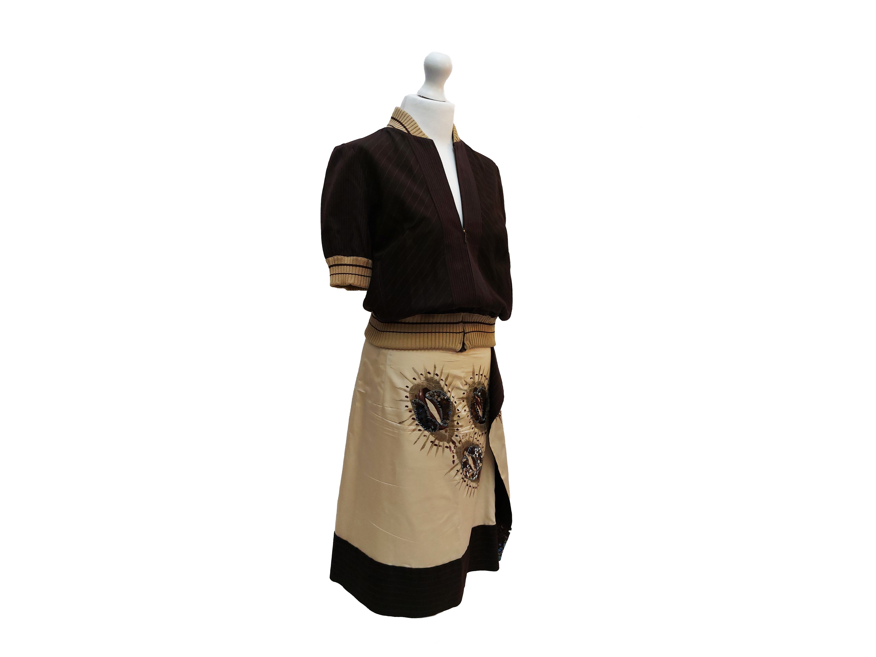 Antonio Marras - Tailleur in Lana e Viscosa Beige e Marrone