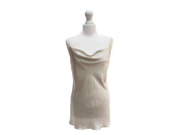 Ozbek - Pearl gray satin suit