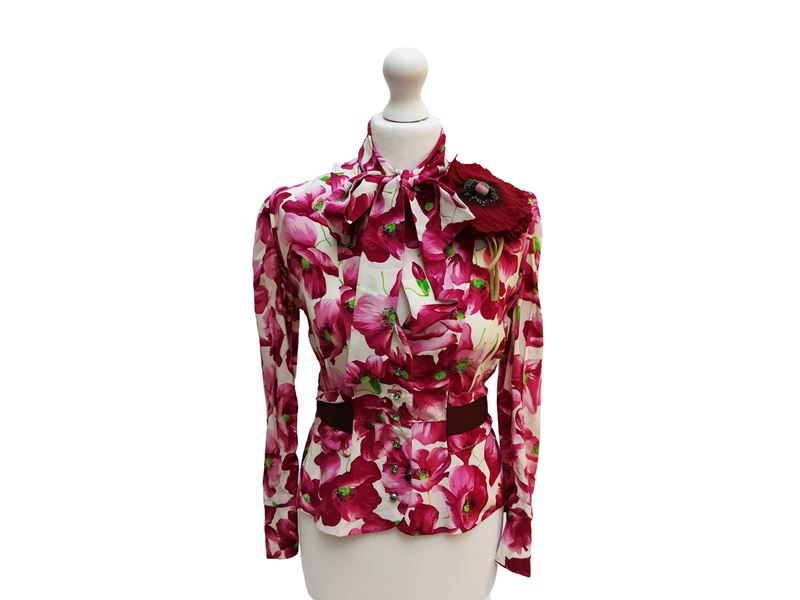 D&G, Camicia in seta a motivo floreale