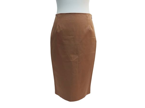 Prada - Antique pink cotton pencil skirt