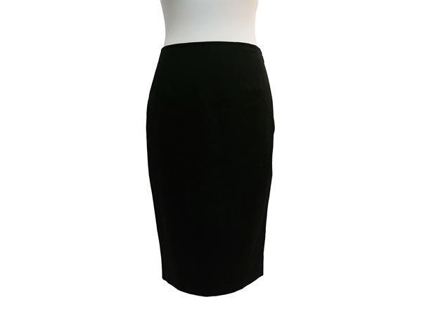 Prada - Gonna a tubino in cotone nero