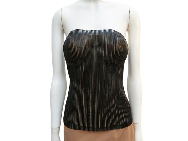 Gucci - Black leather bustier, Tom Ford