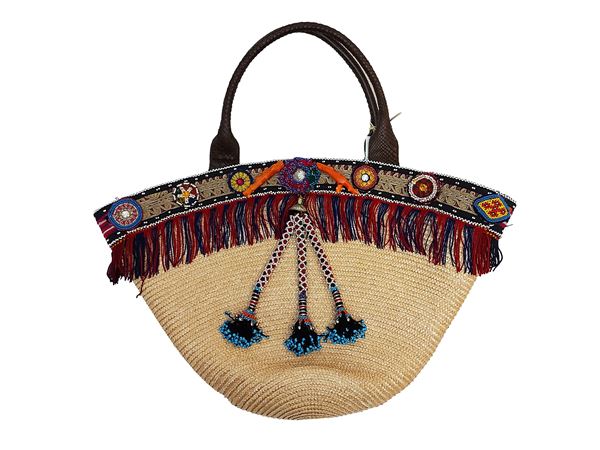 Roberta Balsamo - Large natural straw bag