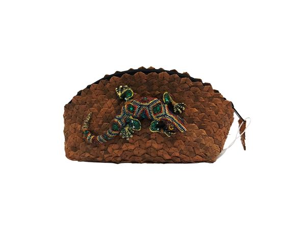 Trousse gioiello in paglia naturale