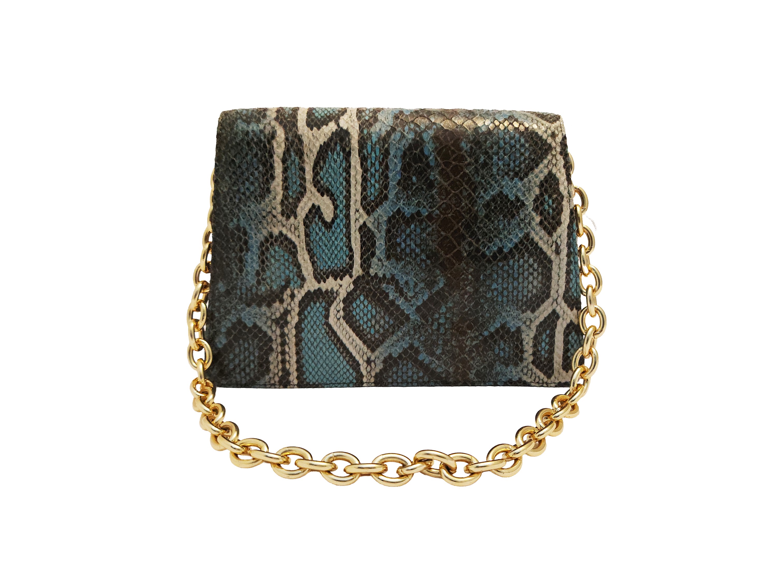 Borsa gioiello in ecopelle effetto pitone, decoro animalier in pietre dure e strass, tracolla a c...