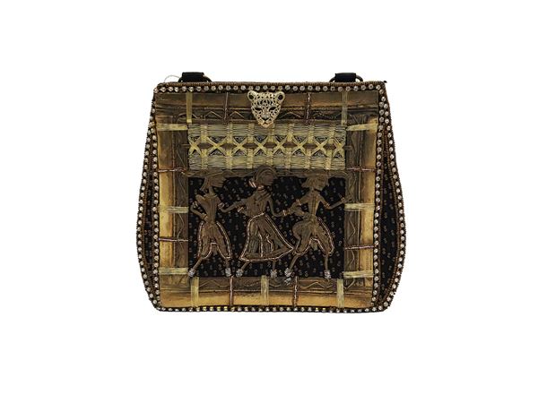 Jewel bag with brass decoration