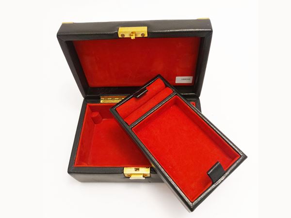 Gucci - Blue leather jewelry case