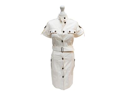 Lanvin x Acne Studios, Chemisier in denim bianco con dettagli a maniche corte
