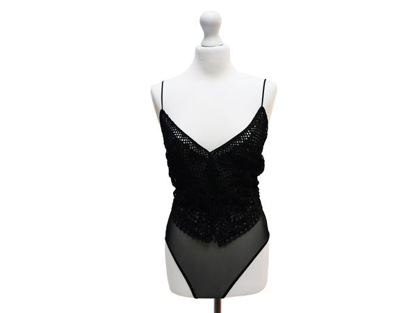 Ritmo di Perla - Body in pizzo e tulle nero
