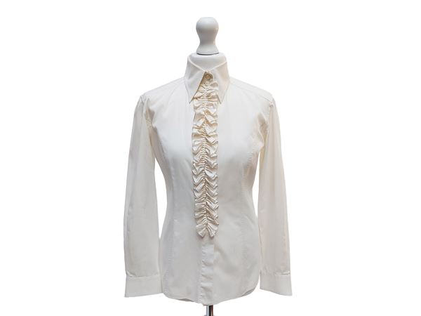D&G - Camicia bianca in cotone