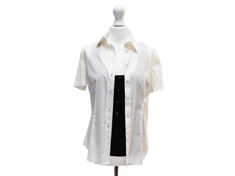 D&G, Camicia bianca in cotone con canotta nera abbinata
