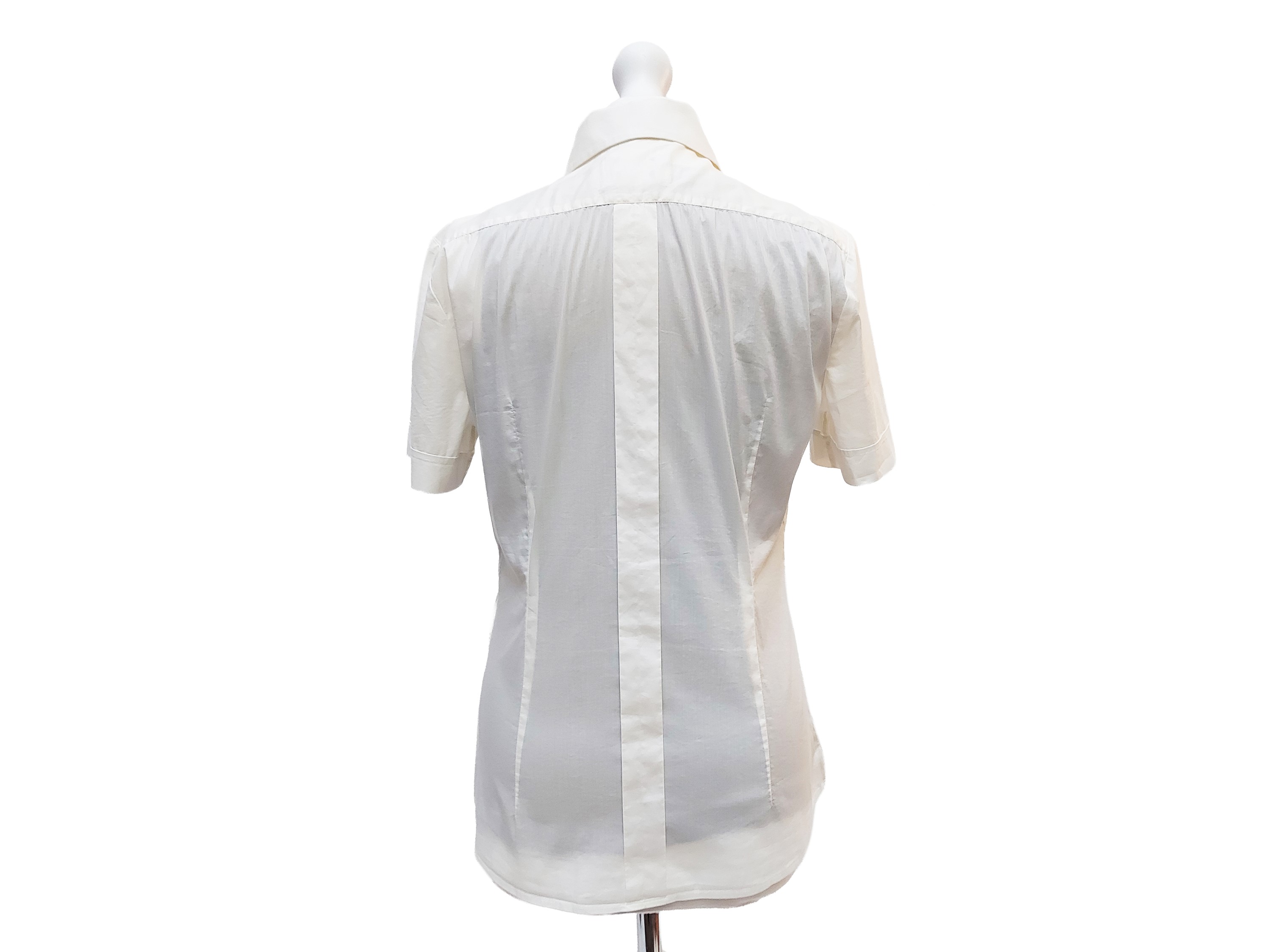 D&G, Camicia bianca in cotone con canotta nera abbinata
