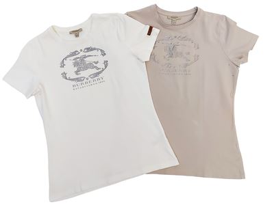 Burberry, Due t-shirt in cotone (taglia M)
