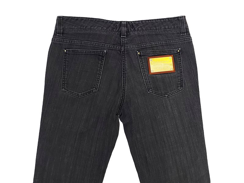 D&G, Jeans slim in denim nero (tg 44)
