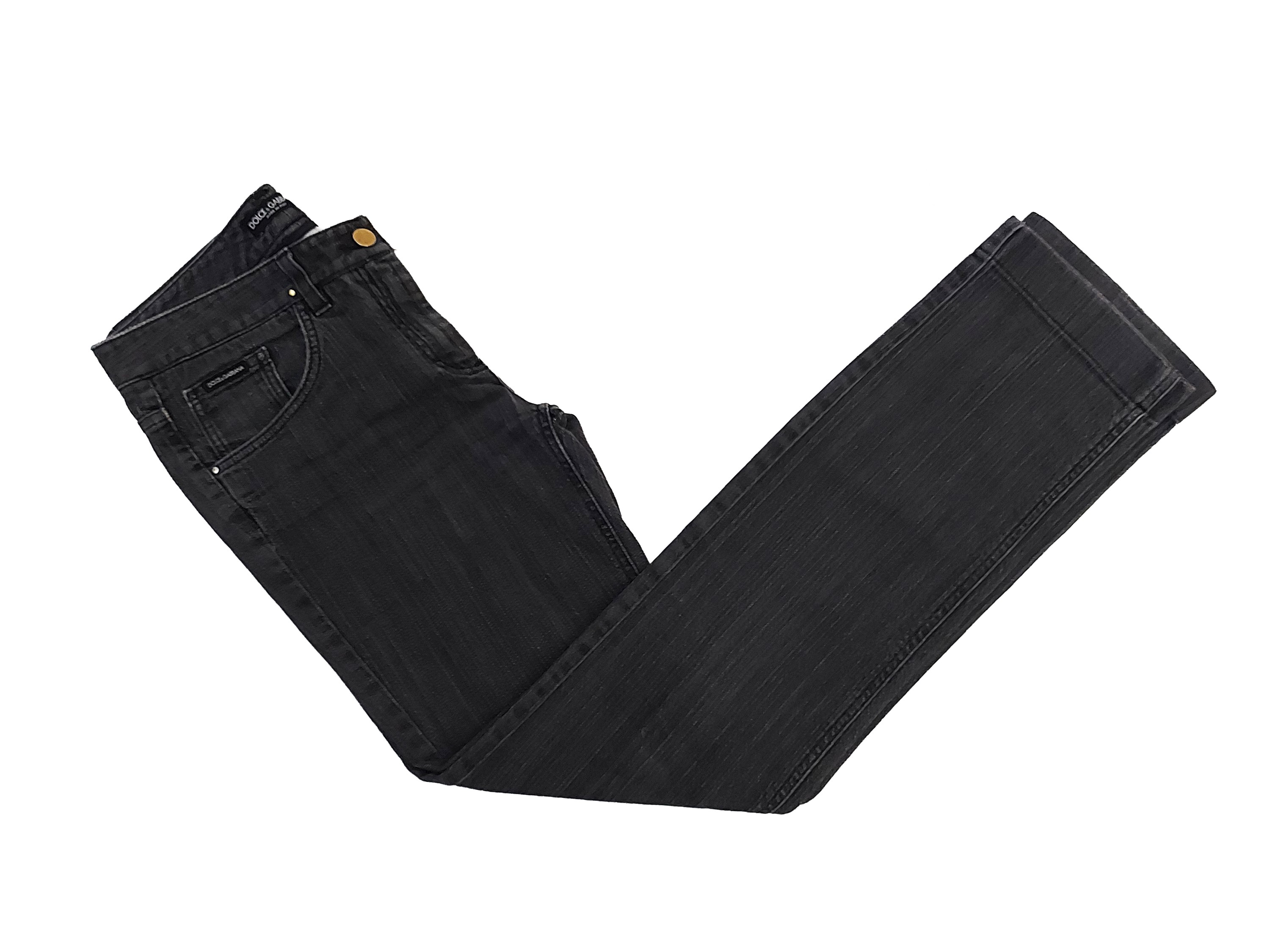 D&G, Jeans slim in denim nero (tg 44)