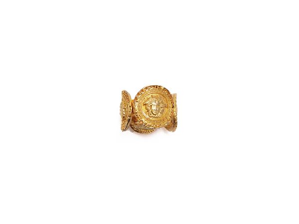 Versace - Anello a fascia con meduse