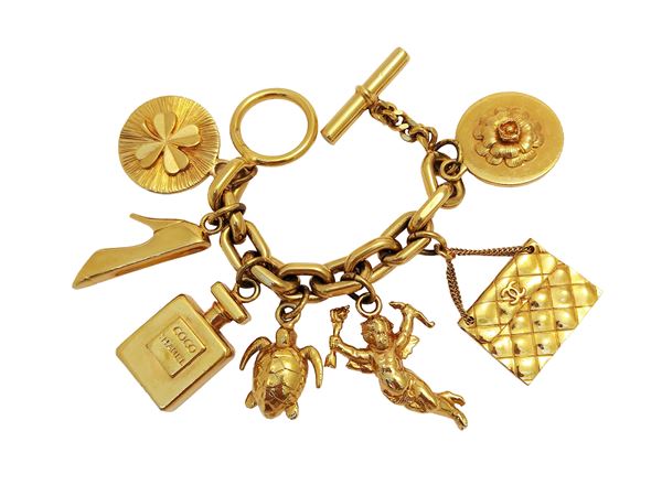 Bracciale con charms  - Asta Vintagemania. Summer Vibes - Maison Bibelot - Casa d'Aste Firenze - Milano