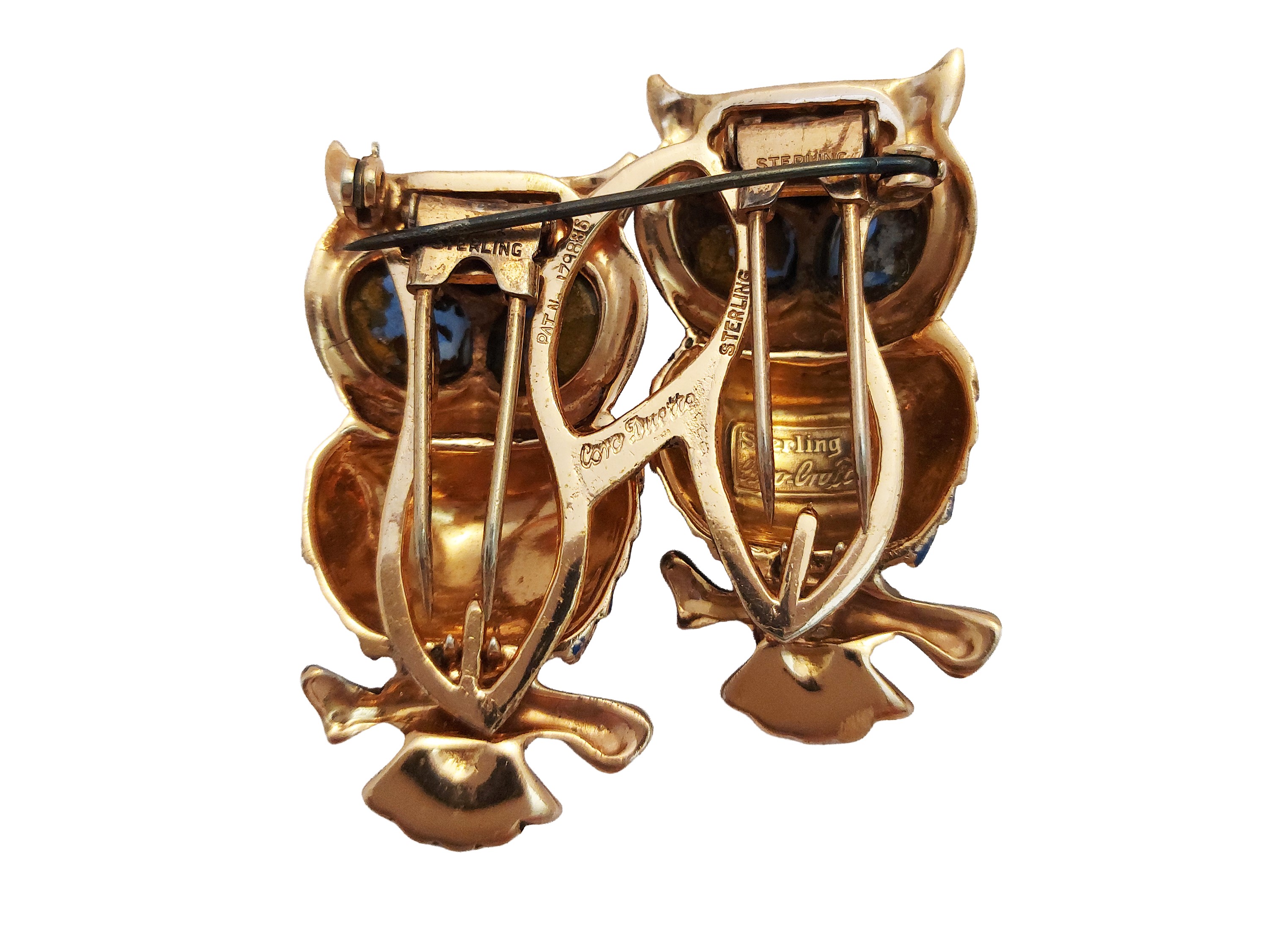Coro Craft - Spilla Duette 'hoots' in Argento Sterling, 1944