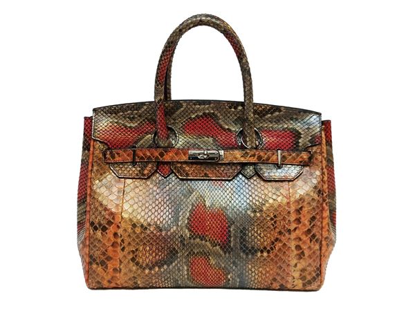 Multicolor python bag