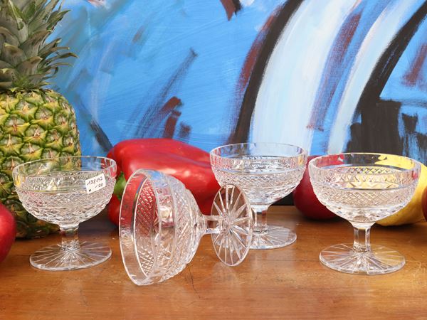 Series of twenty cut crystal ice cream cups