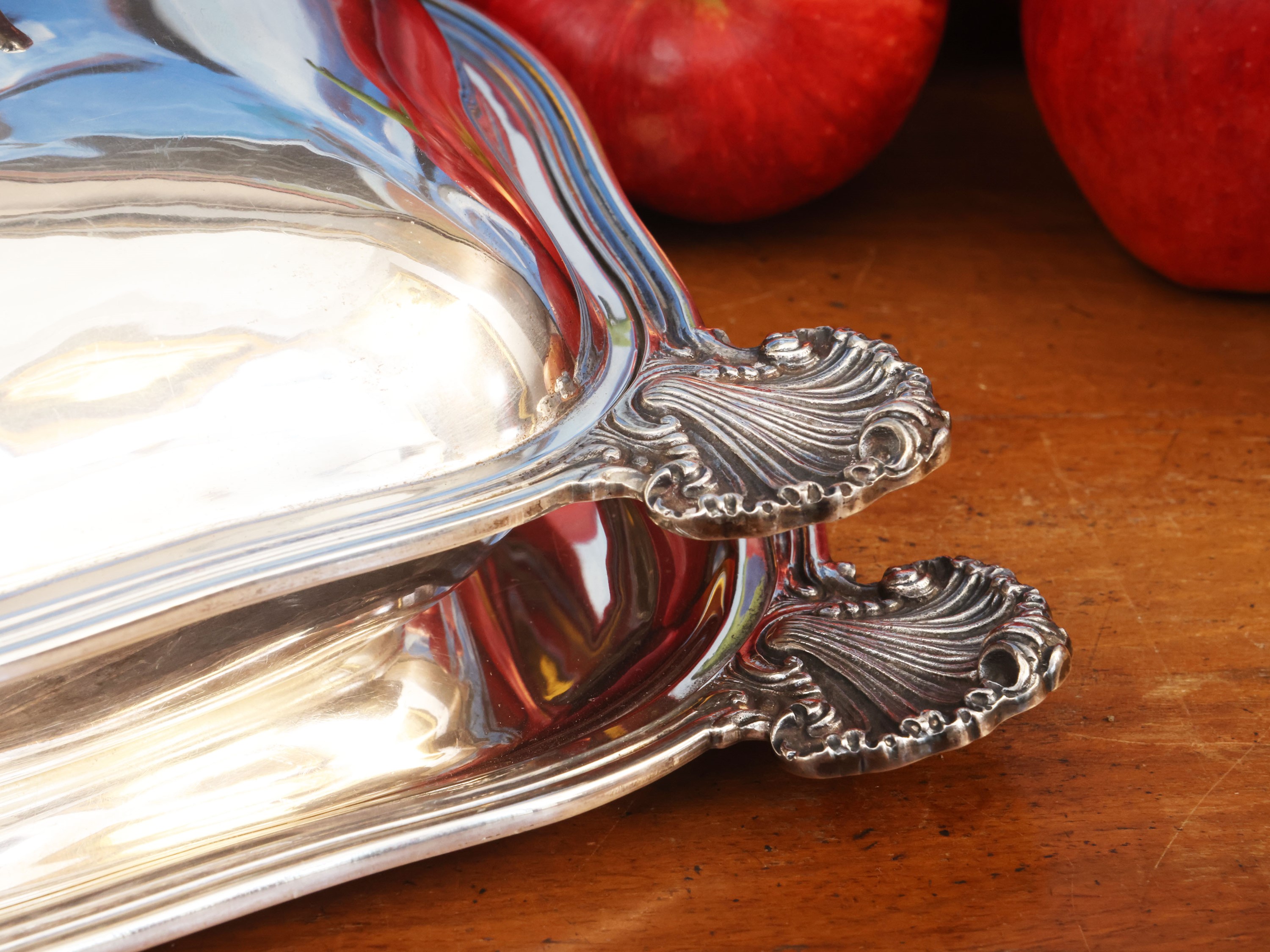 Legumiera con vassoietto, in argento sterling 925
